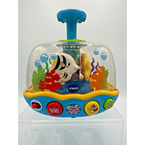 VTech Learn & Spin Aquarium Musical Light Up Toy 2017 Baby Activity - Picture 1 of 9